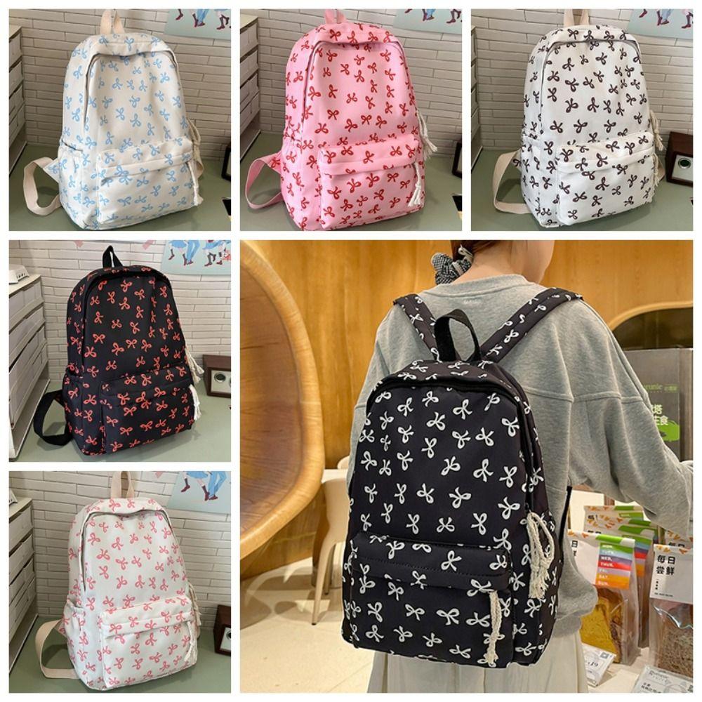 Lightweight Bow Backpack Large Capacity Teenagers Shoulder Bag  Junior High School