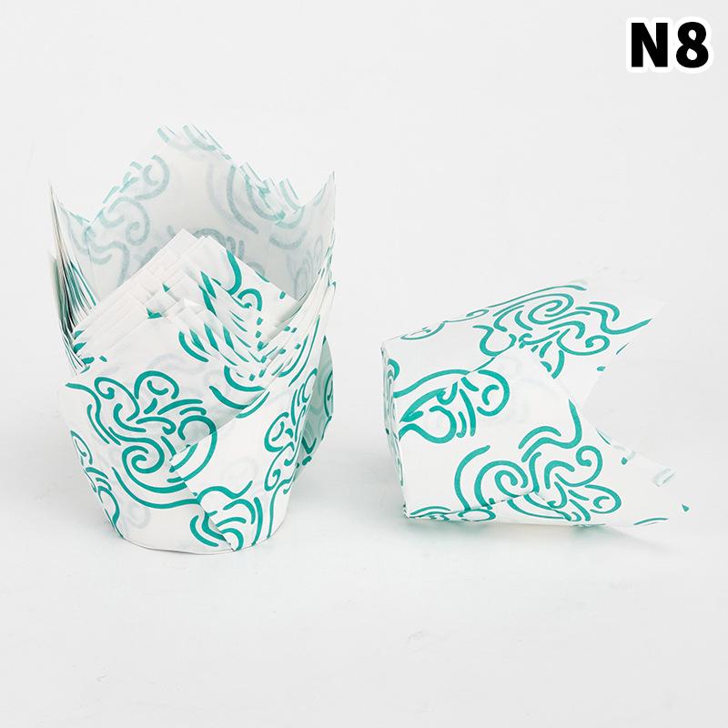 50Pcs/Sets Tulip Muffin Cupcake Paper Cups Oilproof Cupcakes Liners Baking Cake Box Cake Decorating Diy Tools Muffin Wrap Cases