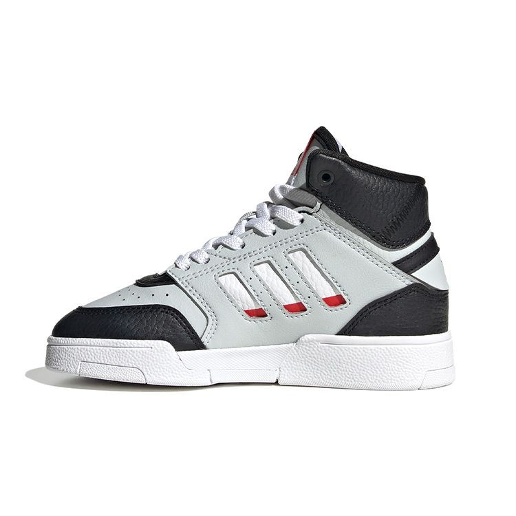 Adidas Originals Drop Step El J Trendy Casual Mid-Top Kids Skate Shoes Kids Sneakers Black Gray HP7798