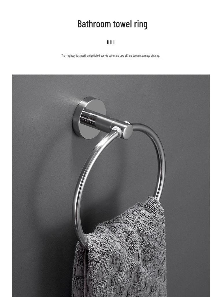 Stainless Steel Wall-Mounted Towel Rack with Storage Shelf, Punch-Free Installation