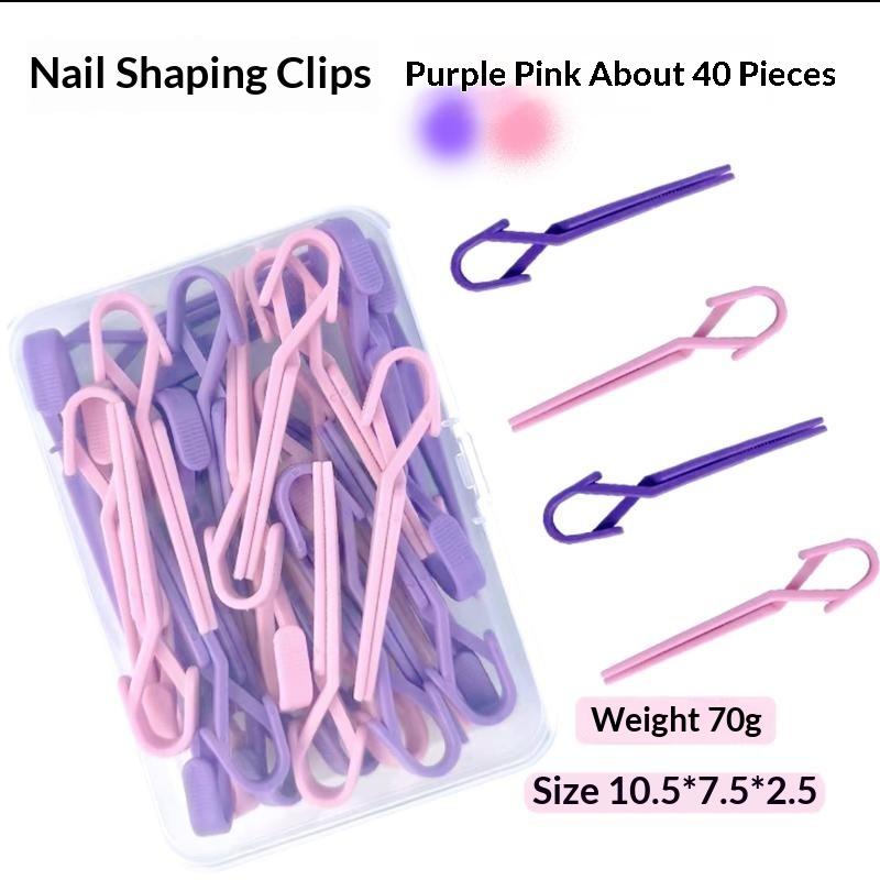 20/40Pcs Reusable Spill Proof Nail Polish Protector Clips Positioning Cross for Beginner DIY Manicure