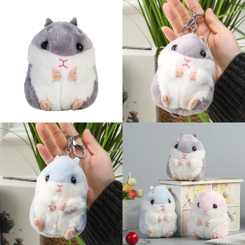 Charming Hamster Plush Keychain Cartoon Figure Soft Toy Perfect For Gifts