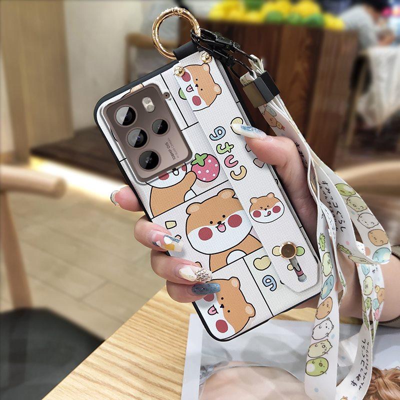 Anti-knock Wristband Phone Case For HTC U23 Pro/U23 Back Cover Anti-dust Phone Holder Cartoon Wrist Strap Dirt-resistant