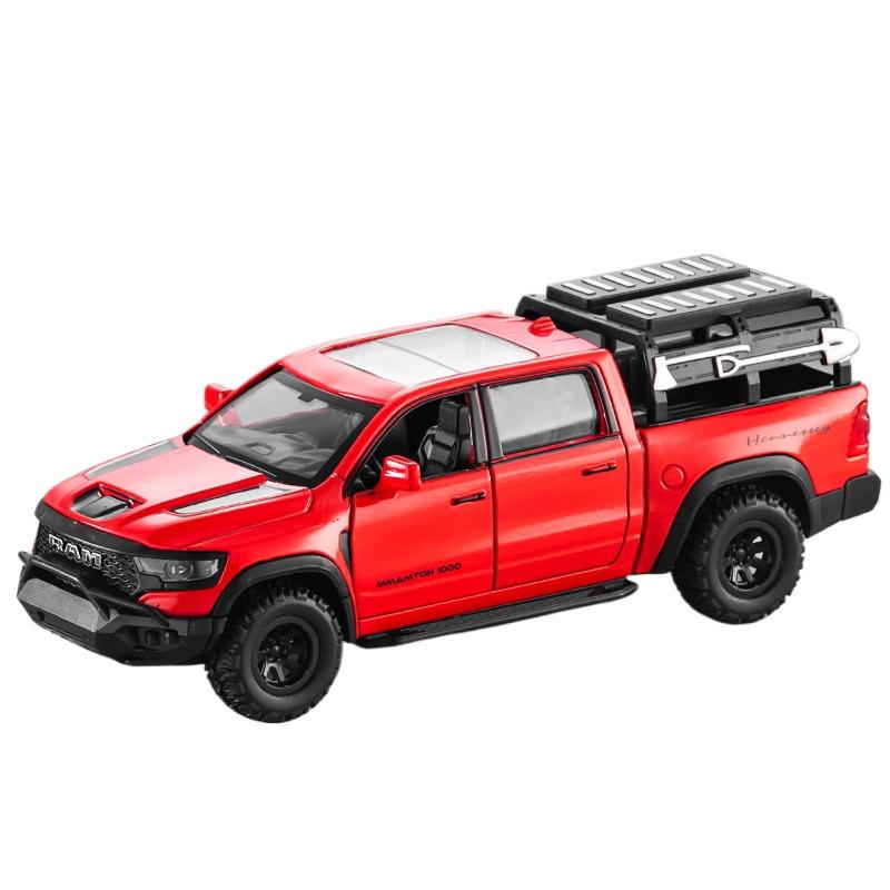 

1/32 Dodge RAM 1000 TRX Mammoth Picku Alloy Car Model Sound and Light Pull Back Children s Toy Collectibles Birthday Gift красный