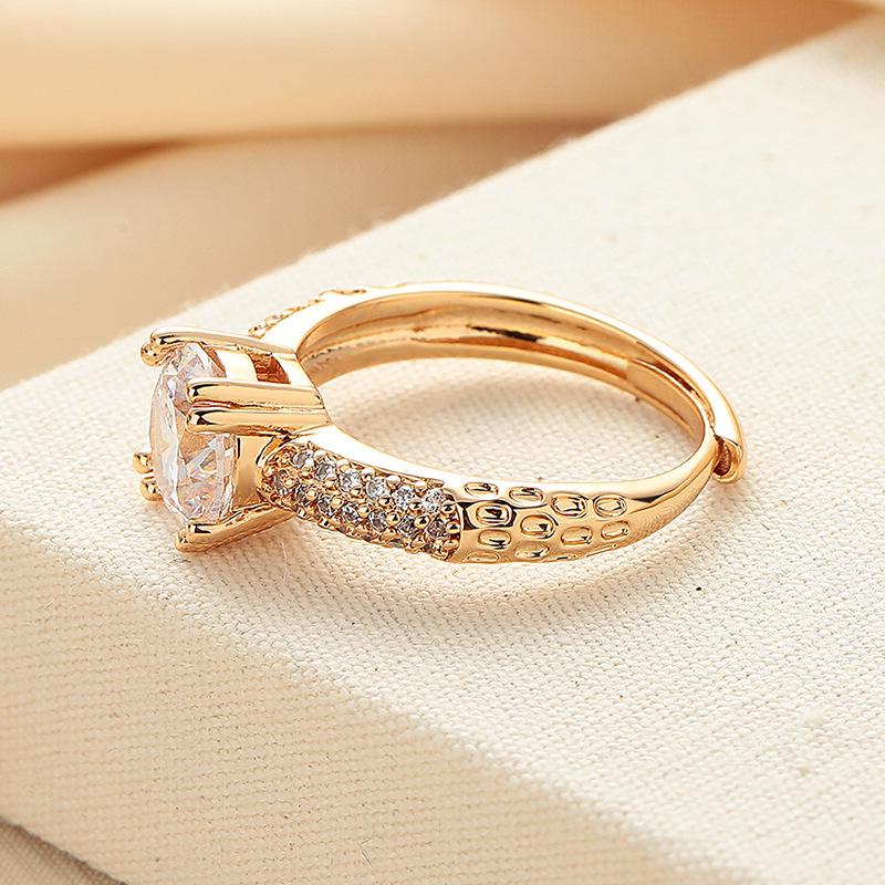 Women's Adjustable 2-Carat High Carbon Diamond Wedding Ring