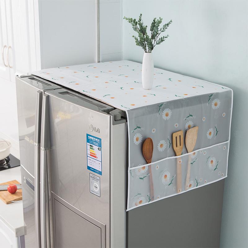 PEVA Waterproof Dustproof Refrigerator Cover & Storage Bag for Single/Double Doors