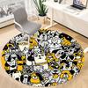1pc Doodle Dogs Office Round Area Rug,  Mat Suitable ForOffice, Under Office Chairs Bedroom Living Room Home Decor, Room Deco
