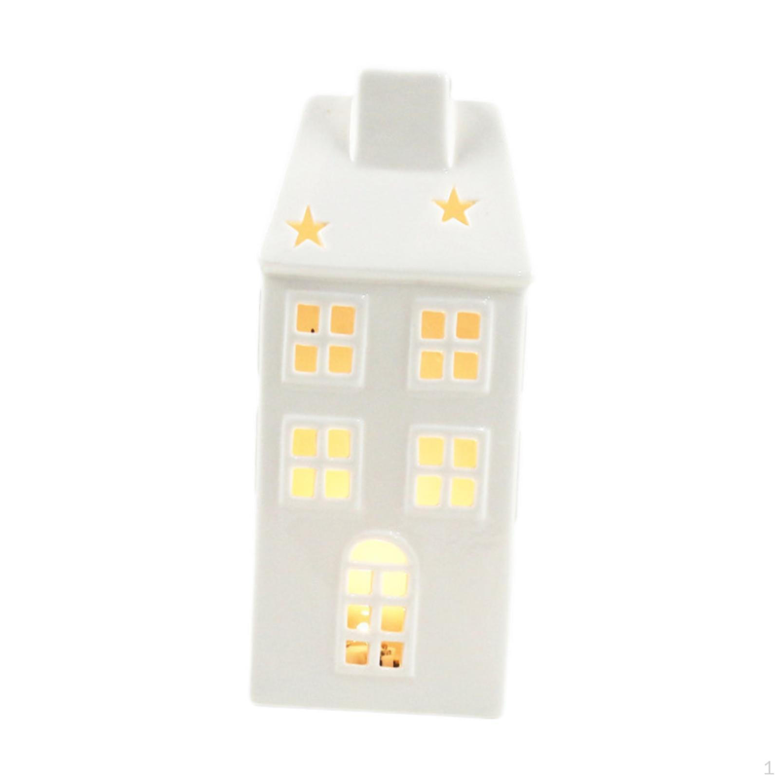 

Керамічний різдвяний будиночок, різдвяні прикраси для різдвяних прикрас, колекція домашніх столів у вітальні, настільна святкова колекція 9cmx7cmx20cm