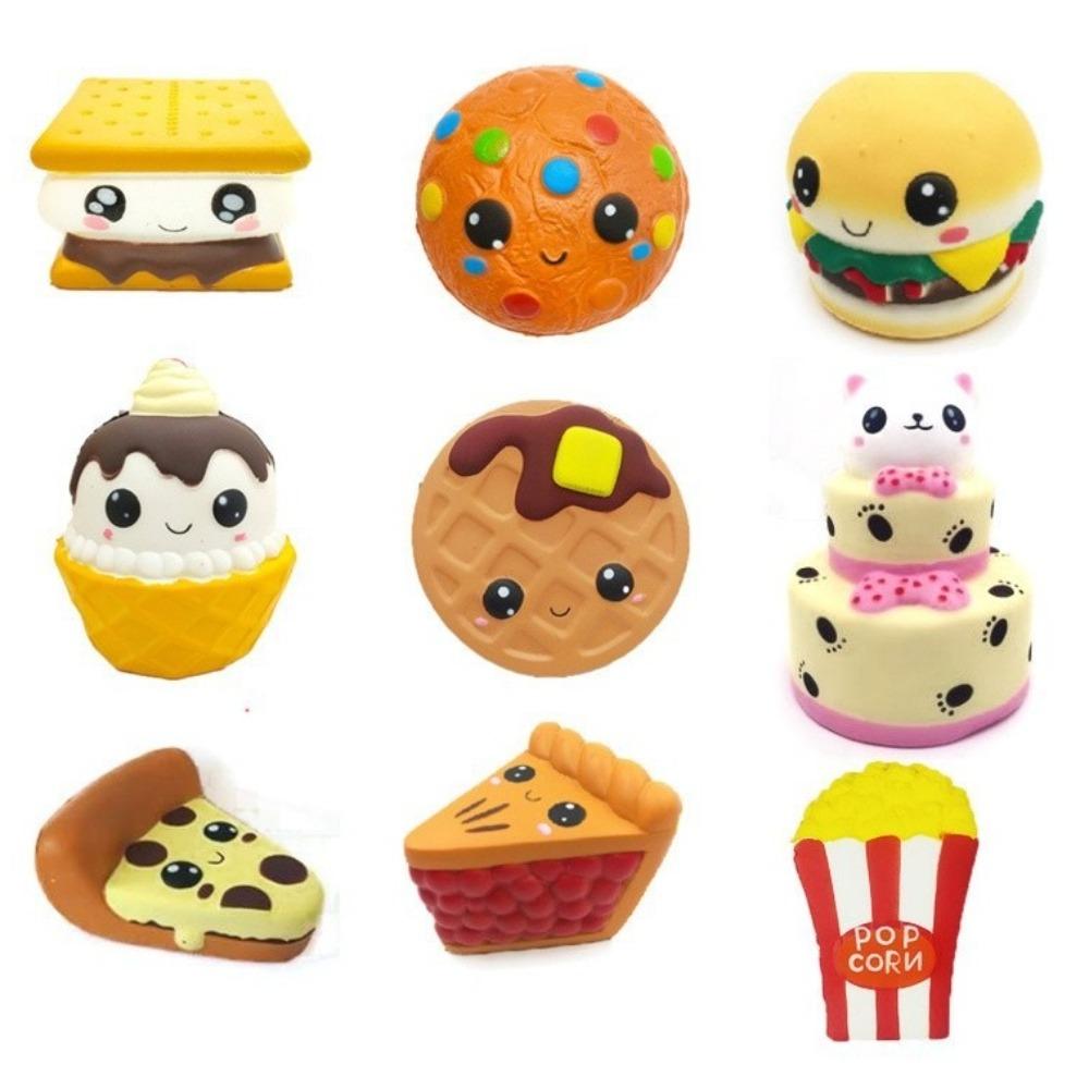 PU Squishy Fidget Toy Ciasto Czekoladowe Zabawka Antystresowa Nowe Zabawki do Ściskania dla Chłopców Dziewcząt