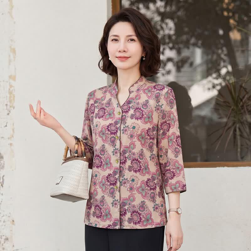 Haoyi Women's New Chinese Style Summer Blouse