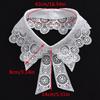 Pół koszuli Klapa Szal Odpinany Dekolt Haftowany Dekor DIY Fałszywy Kołnierzyk Koronkowy Kwiatowy Sztuczny Kołnierzyk Stylowy Damski Kołnierzyk
