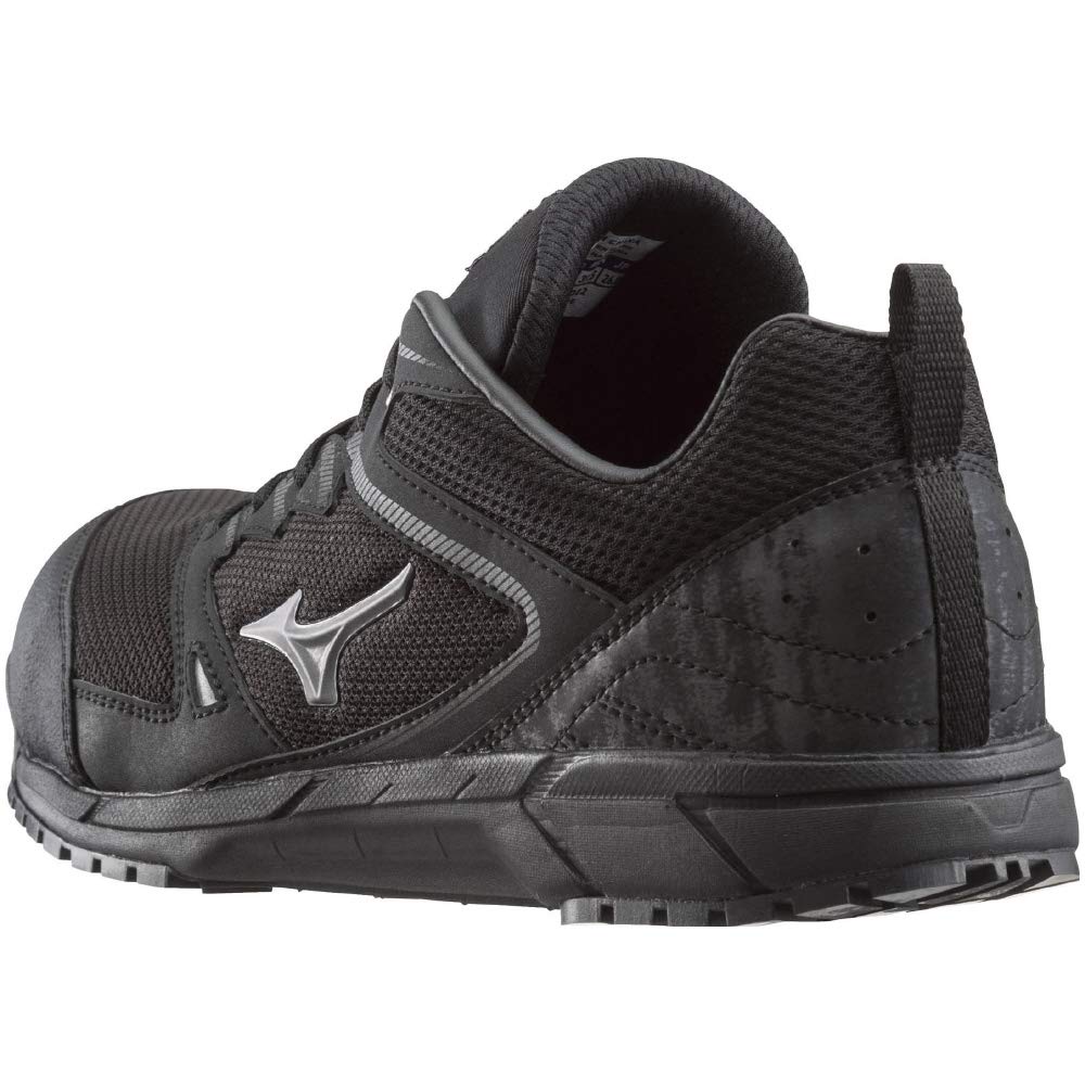 Mizuno VS Lightweight Safety Shoes with JSAA Standard Work Black X Size 27 3E All-Mighty Laces, Mesh, Standard, (Type A), Silver, Cm,