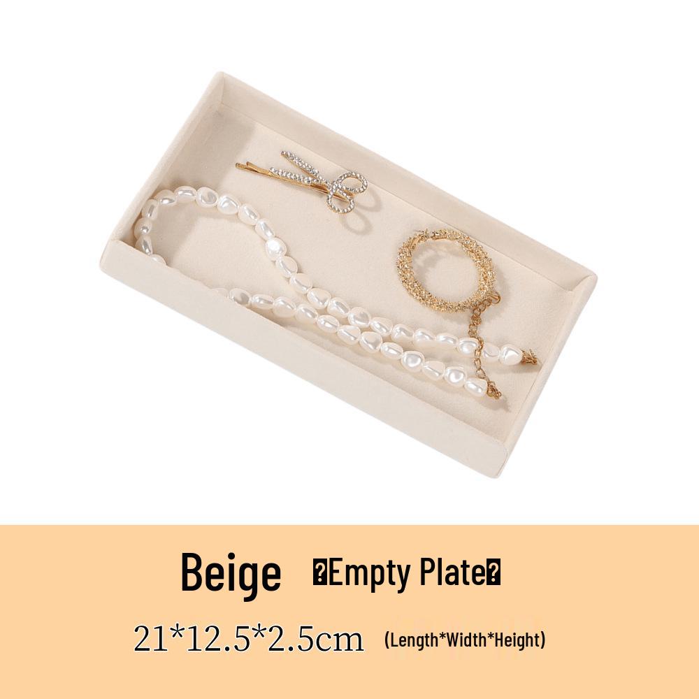 Velvet Jewelry Organizer Tray with Dividers for Necklaces, Earrings, and Rings