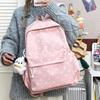 Schoolbag Japanese Fresh Polka Dot Backpack Female Nylon Waterproof Scratch-resistant Wear-resistant Schoolbag Large Capacity Junior High School