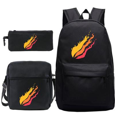 Backpack Casual Student Schoolbag Small Shoulder Bag Pencil Bag Three-piece Set