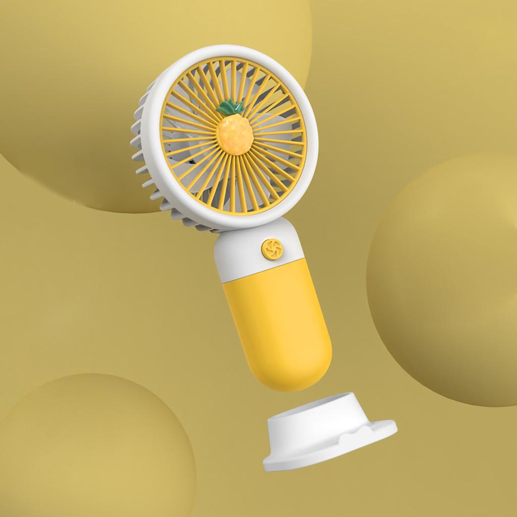 Handventilator Weiches Silikon Mini USB Wiederaufladbar Tragbar Taschenventilator für Draußen Fruchtrosa