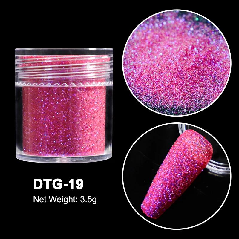 3,5g Paillettes Iridescentes Sucre pour Ongles Coloré Candy Coat Poudre Pigment Pour Manucure Effet Sucre Poussière Brillante Décorations Nail Art