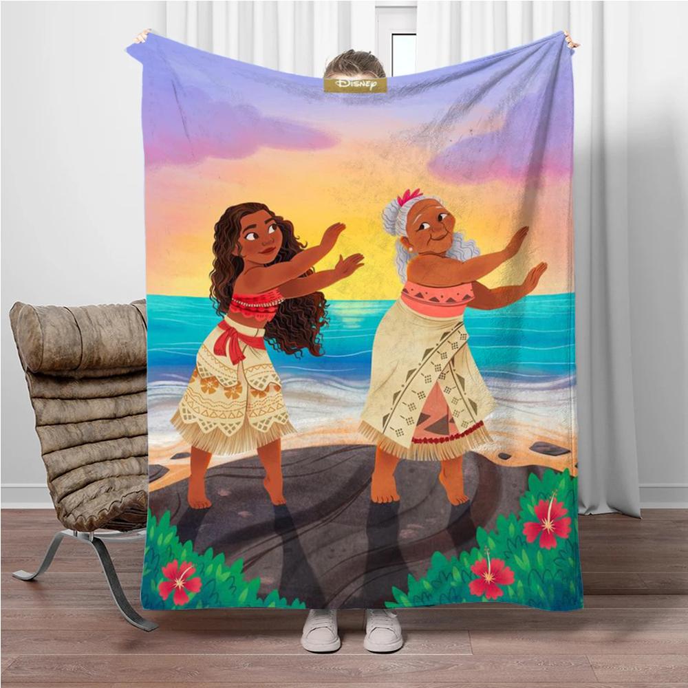 Disney Cartoon Moana Room Warming Decorative Flannel Thin Blanket.Office,Chair,for Sofa,Living room,Travel Picnic Blanket Gifts
