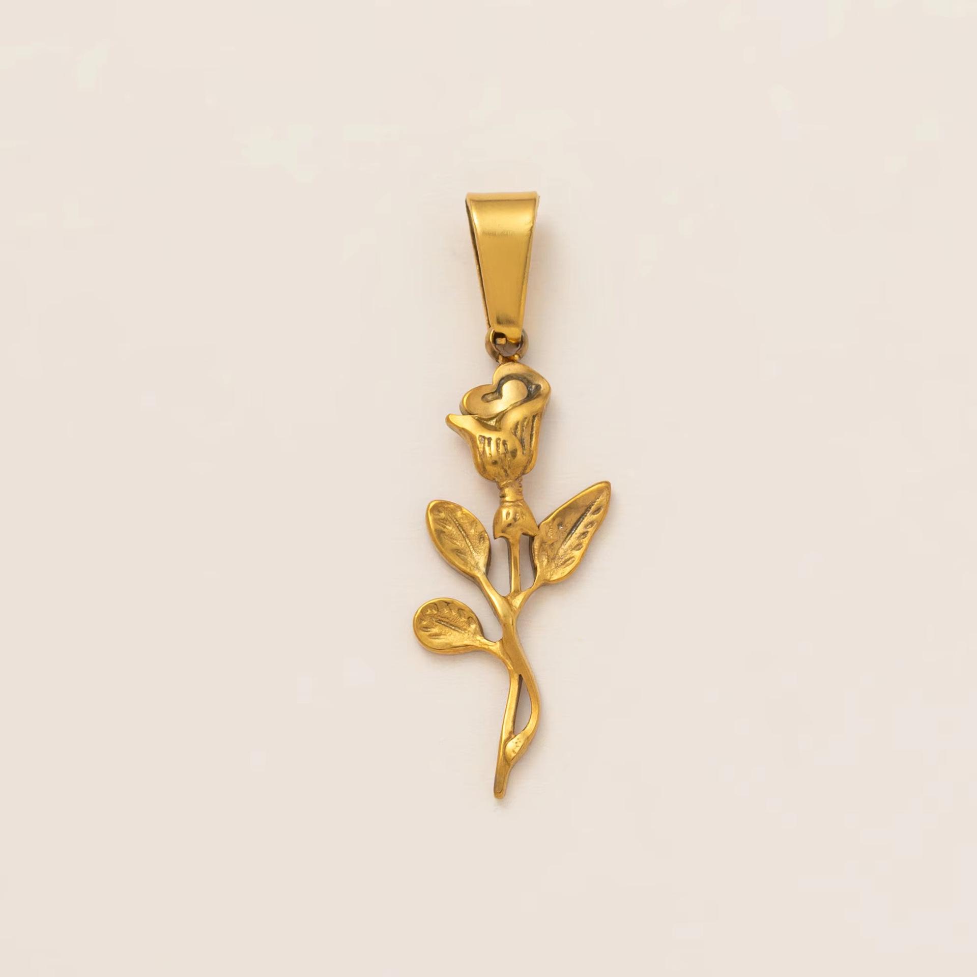 

Yori 3Pcs New Stainless Steel Rose and Coconut Tree Pendant DIY Accessories Earring Bracelet Jewelry Making 2026 NEW
