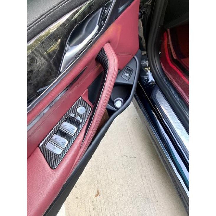 For 2018- BMW G30 520i 540i Carbon Fiber Color Door Window Lift Panel Cover