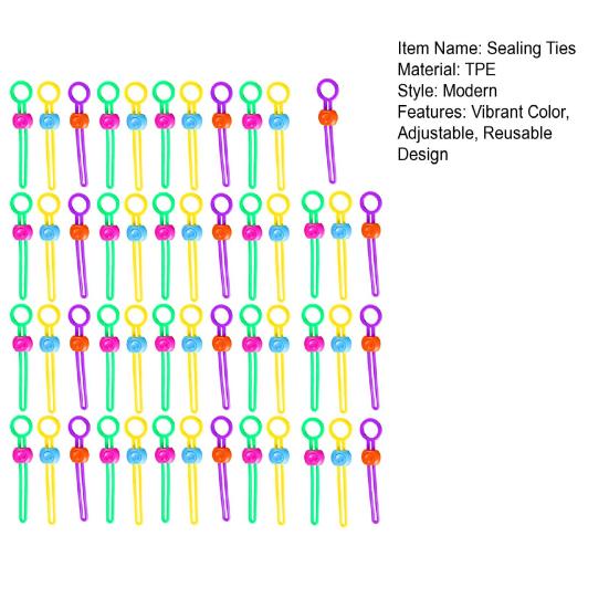 10/20/30/50 db Zárókötöző Újrafelhasználható Többcélú Cipzáras Kábelkötöző Élelmiszertasakokhoz Levehető Zárókábelek