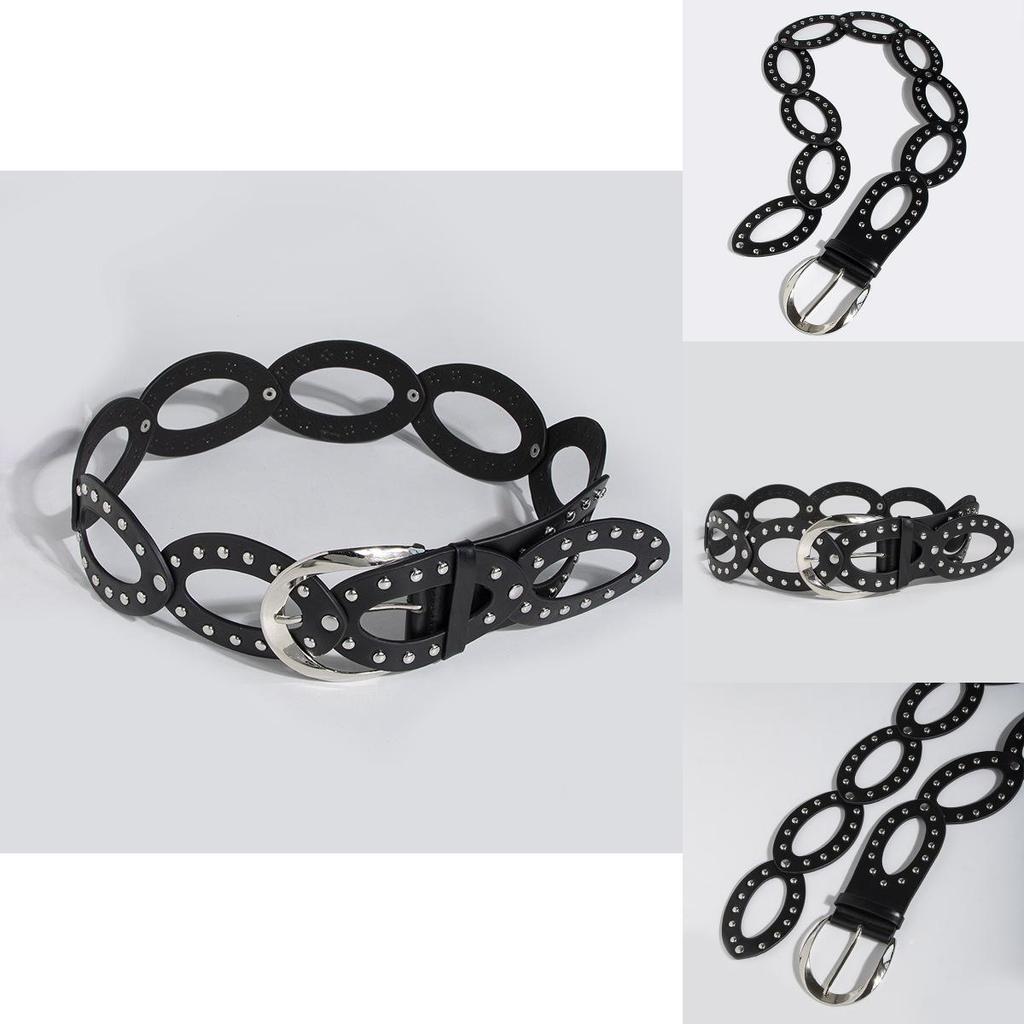 Vintage Art Style Wide Waist Belt With Irregular Design For Casual Wear