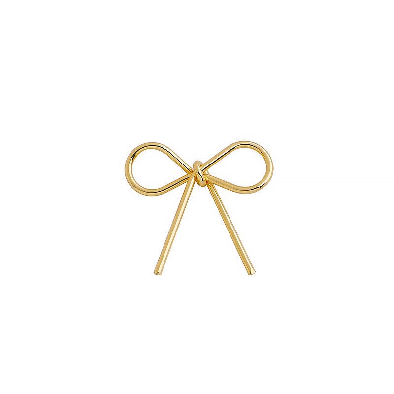 14K Gold Plated Colorfast Smooth Butterfly Bow Pendant Connector for DIY Jewelry