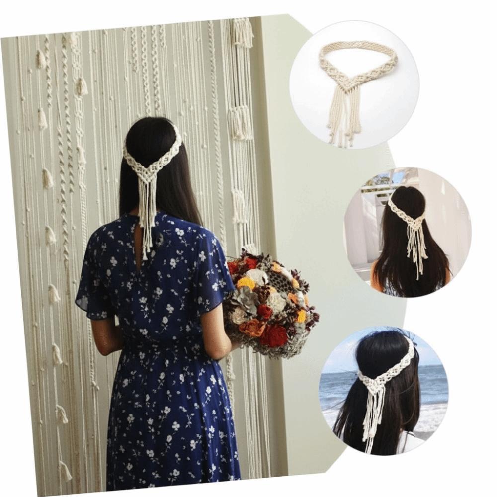 Creative Gift Handmade Bohemian Handmade Headband Woven Knitting Bride Headband Lightweight Hair Accessories Daily Wear
