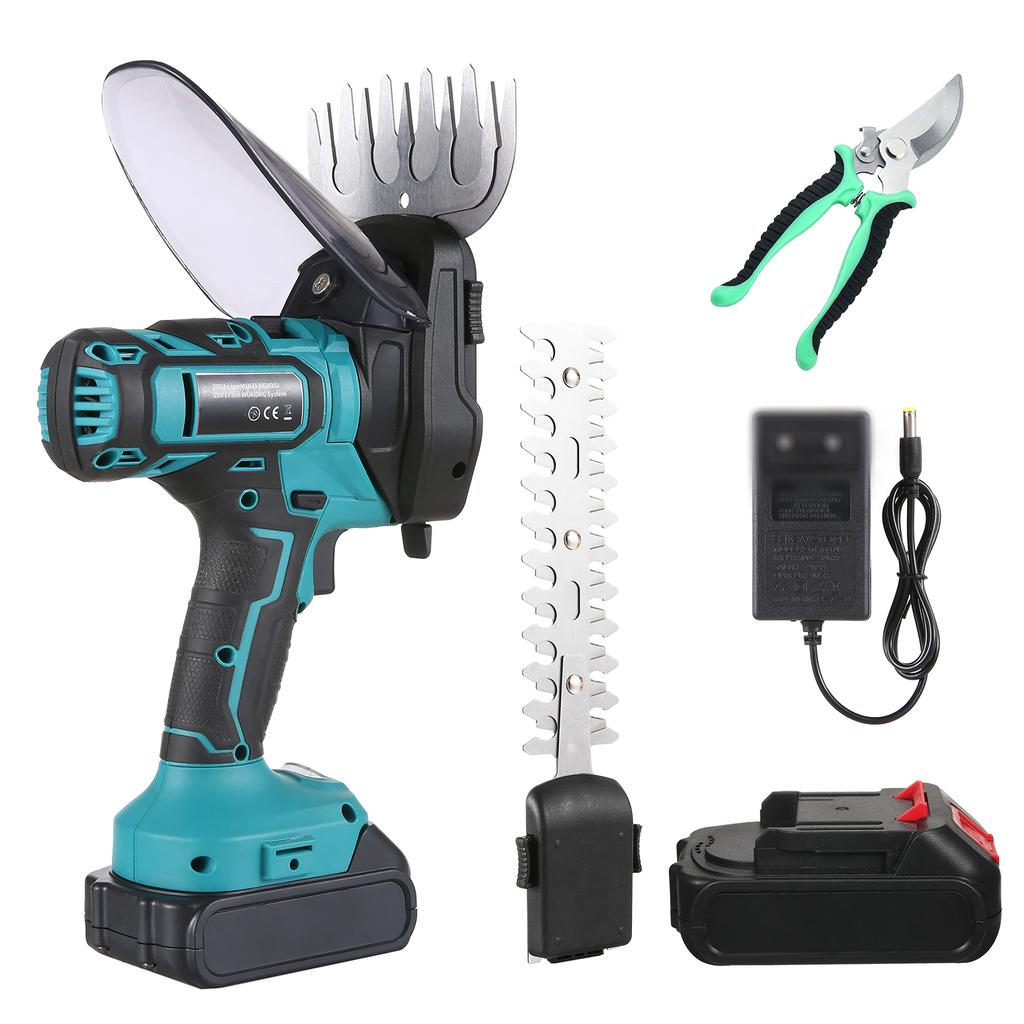 20V Cordless Grass Shears Handheld Grass Trimmer 2 In 1 Electric Grass Clippers & Power Hedge Trimmers Cordless for Gardening