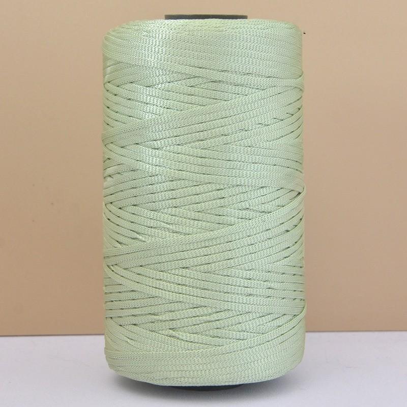 250g Silky Cotton Linen Crochet Yarn 2.5mm Lightweight Ice Silk Flat Ribbon Yarn Handmade Crocheting DIY Bags Hats Hollow Thread