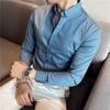 Langarm Gestreifte Hemden Männer Slim Fit Business Casual Büro Hemd