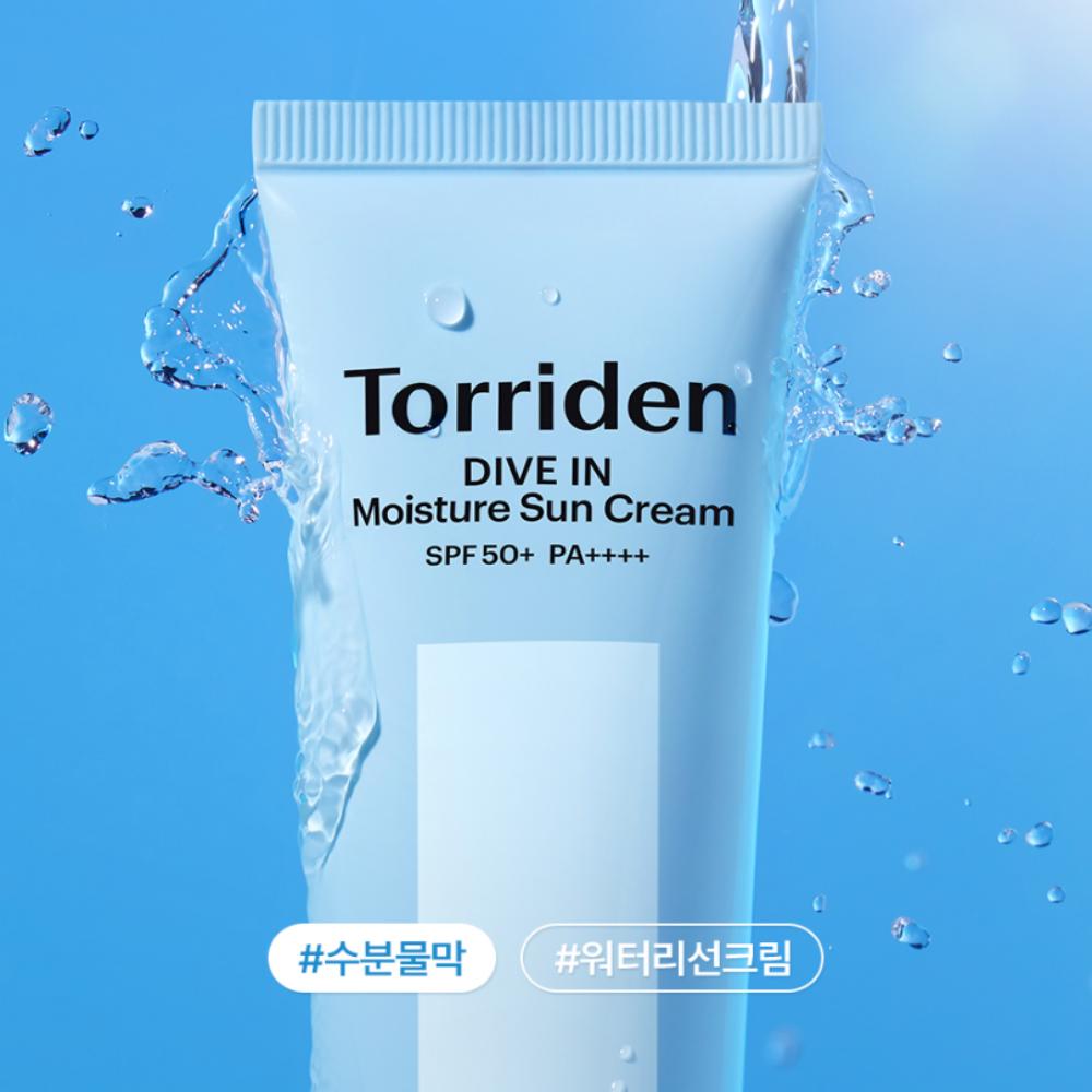 TORRIDEN DIVE IN Feuchtigkeits-Sonnencreme | Feuchte koreanische Sonnenpflege / Für empfindliche Haut / Tägliches Sonnenprodukt | 24-Stunden-Sonnenschutz / Leicht absorbierend / Beruhigend