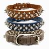 Pet Dog Collar With Spikes Leather Spiked Dog Collar with Rivet Pet Collar for Large Dogs