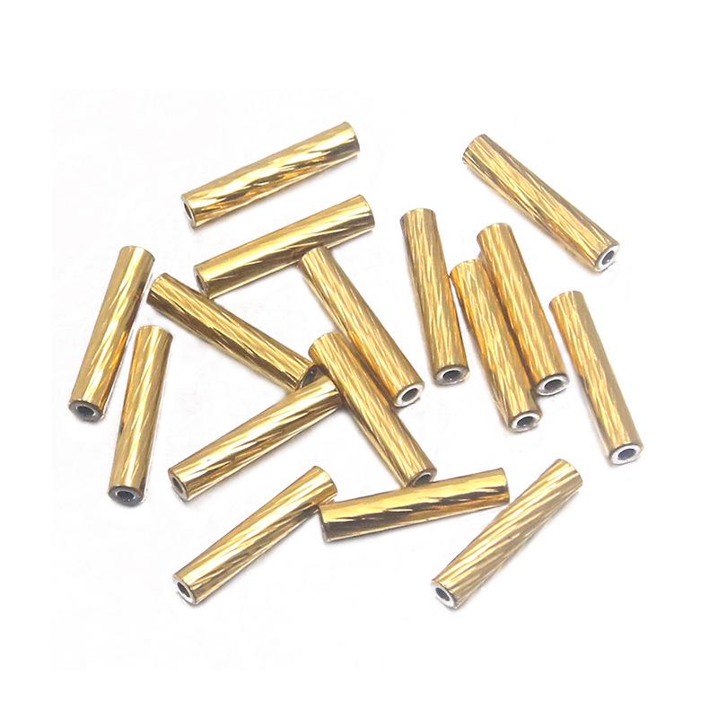 18K Gold Stainless Steel Flower Embossed Spacer Beads for DIY Jewelry