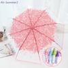 {Summer2} {Summer2} Korean Style Umbrella Folding Cute Goddess Small Fresh Simple Three Fold Cherry Blossom Transparent Umbrella