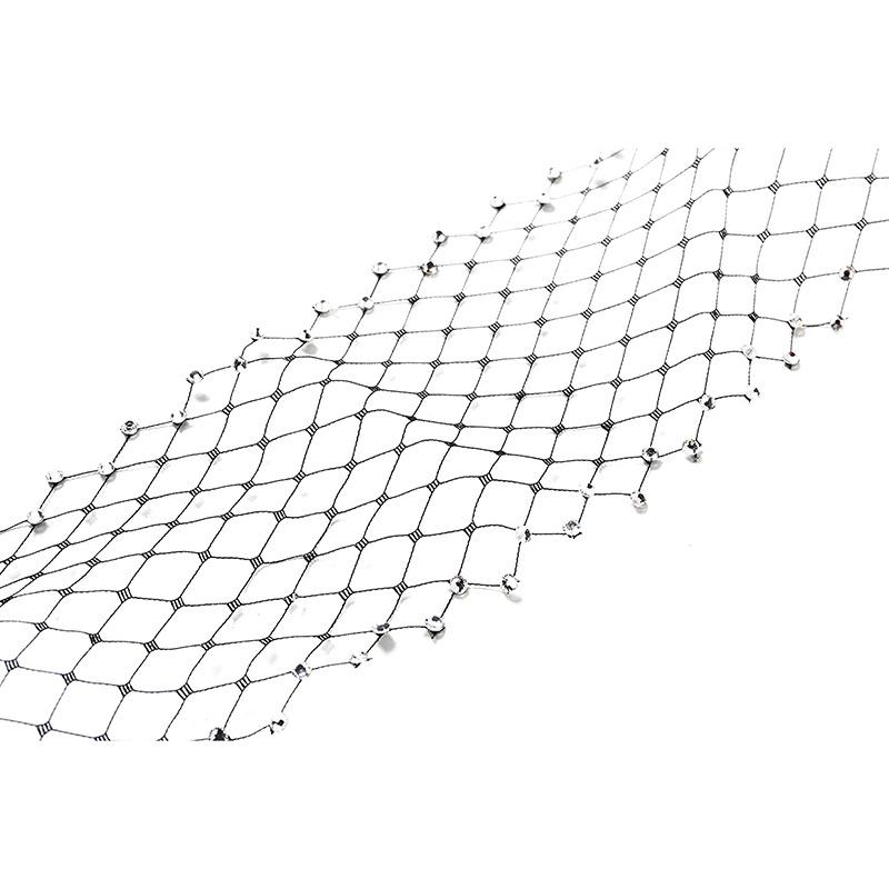 Retro Britische Schwarze Strass Augenmaske Schleier - Handgefertigtes Netz Haaraccessoire