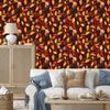 Rust, Burgundy and Orange Stained Glass Wallpaper for Living Room and Bedroom 50x1000