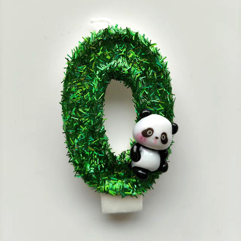 Panda Digital Candle Cute Panda Birthday Cake Party Candle Independent Packaging Simple Transparent