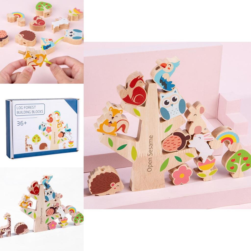 Wooden Balance Toy For Kids With Shape Matching And Parentchild Interaction
