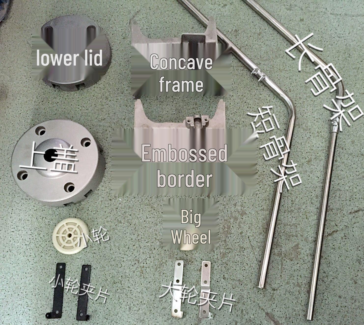 XL Circular Knitting Machine & Fabric Rack Accessories - Single/Double Sided Small Wheel Clamp