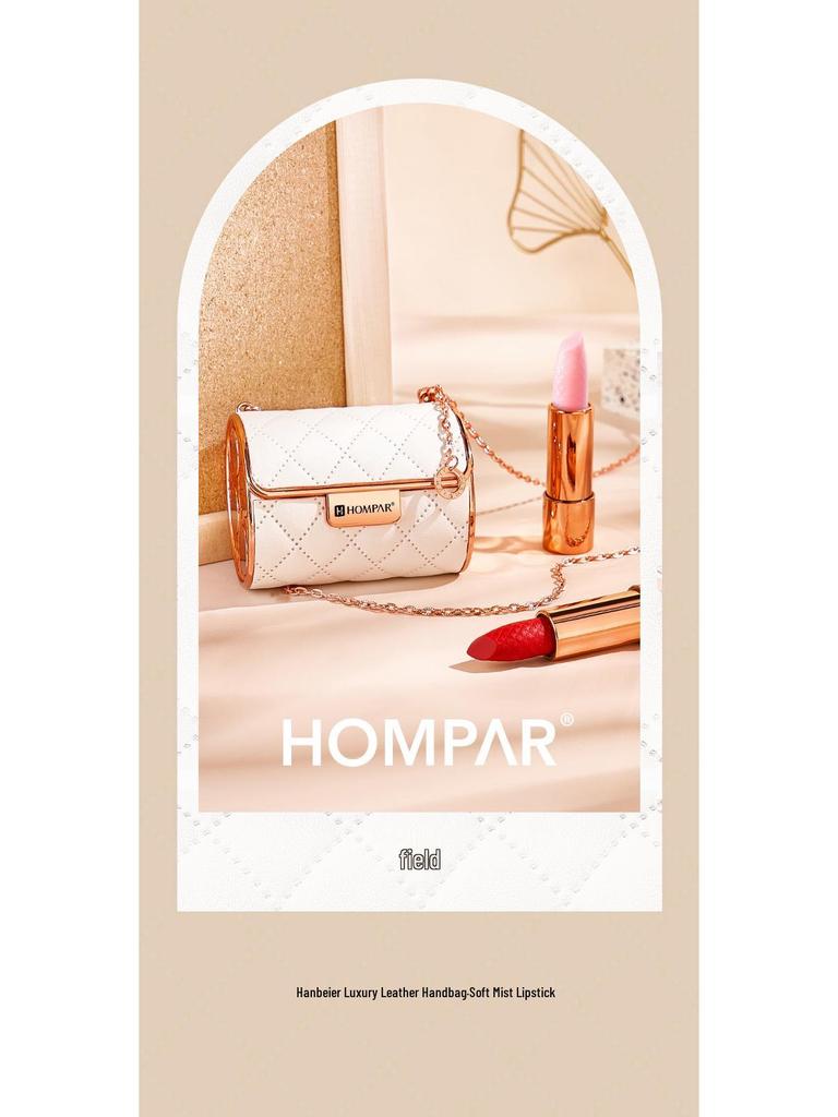 Hanbeier Luxury Leather Handbag & Lipstick Gift Set - Non-Fading, Soft Mist, Moisturizing, Four-Piece Collection