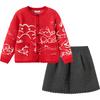 Balabala Girls' New Year Spring Two-Piece Set