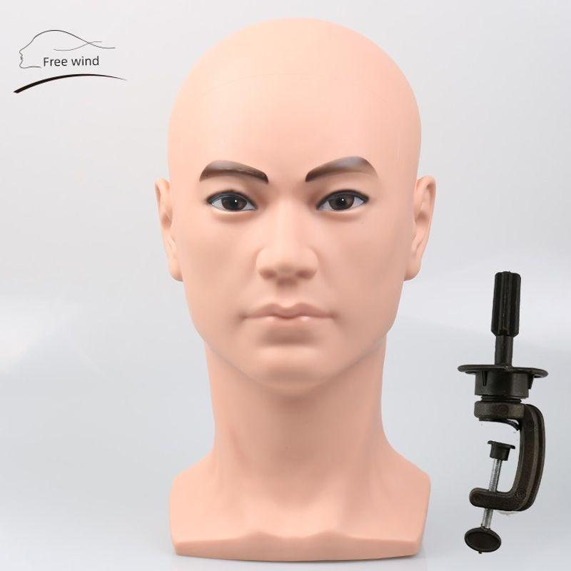

Men Bald Head Holder for Head Model Head Model Display Hat Model Head Props Glasses Mask Wig Scarf Men with neck/send small bracket