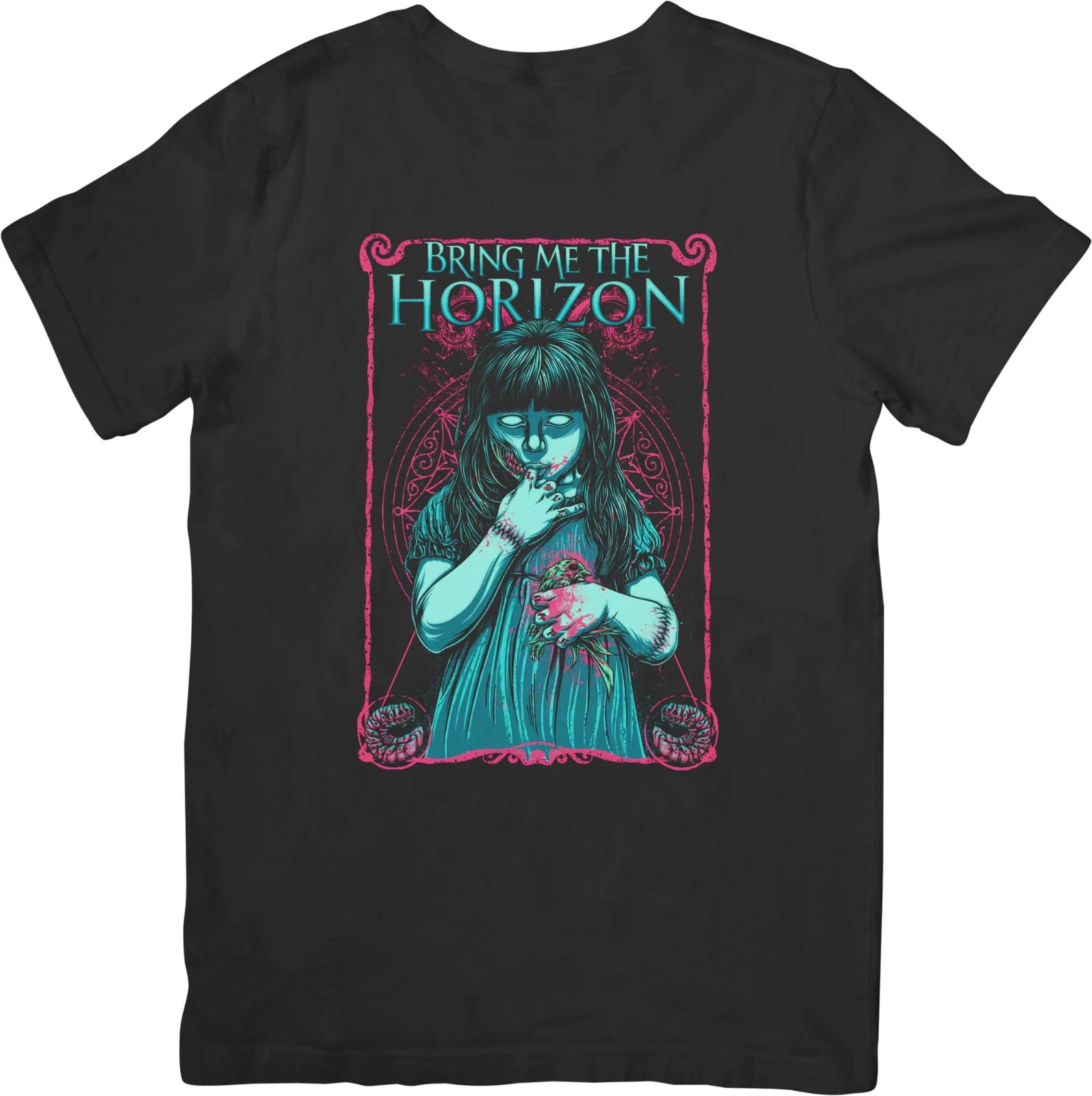 Bring me the Horizon Музыкальная футболка из качественного хлопка для мужчин и женщин, черная 3XL