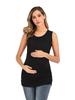 New Round Neck Solid Color Maternity Nursing Tank Top