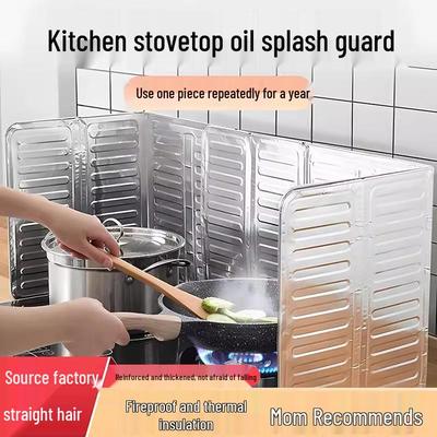 Oil-Proof, Foldable Kitchen Splash Guard for Stovetop