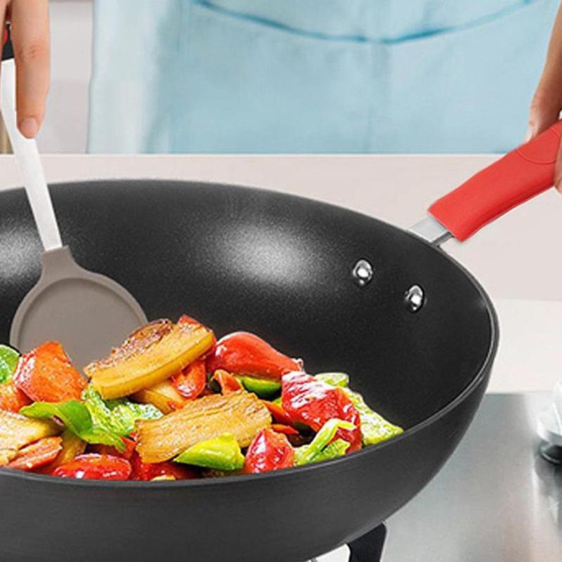Non-Slip Silicone Handle Holder Potholder Cast Iron Skillet Grip Sleeve Cover
