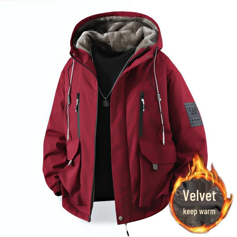 Men's Trendy Winter Parka with Fleece Lining and Thick Hood