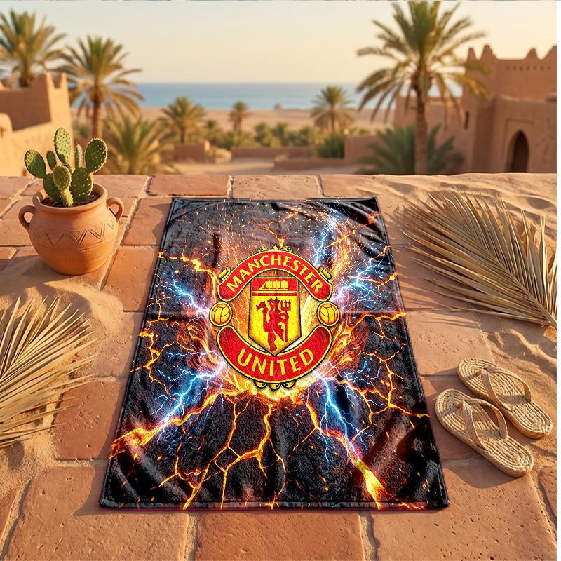 Manchester United Print Mikrofaser Strandtuch Schnelltrocknend Saugfähig Großes Handtuch für Strand Schwimmen Reisen