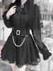 Blouse and Mini Cross Long Size L [MODKOKU] Women's Cape-Style 3-Piece Set, Skirt, Lace, Ruffles, Ribbons, Lolita, Design, Gothic, Lace-Up, Moe,